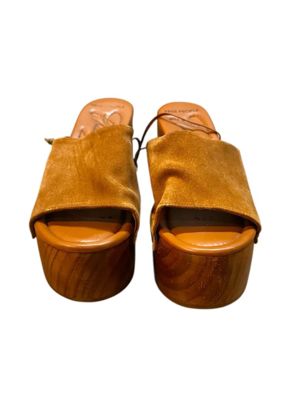 Free People Front Row Wrap Clog Platform Heeled Suede Studden